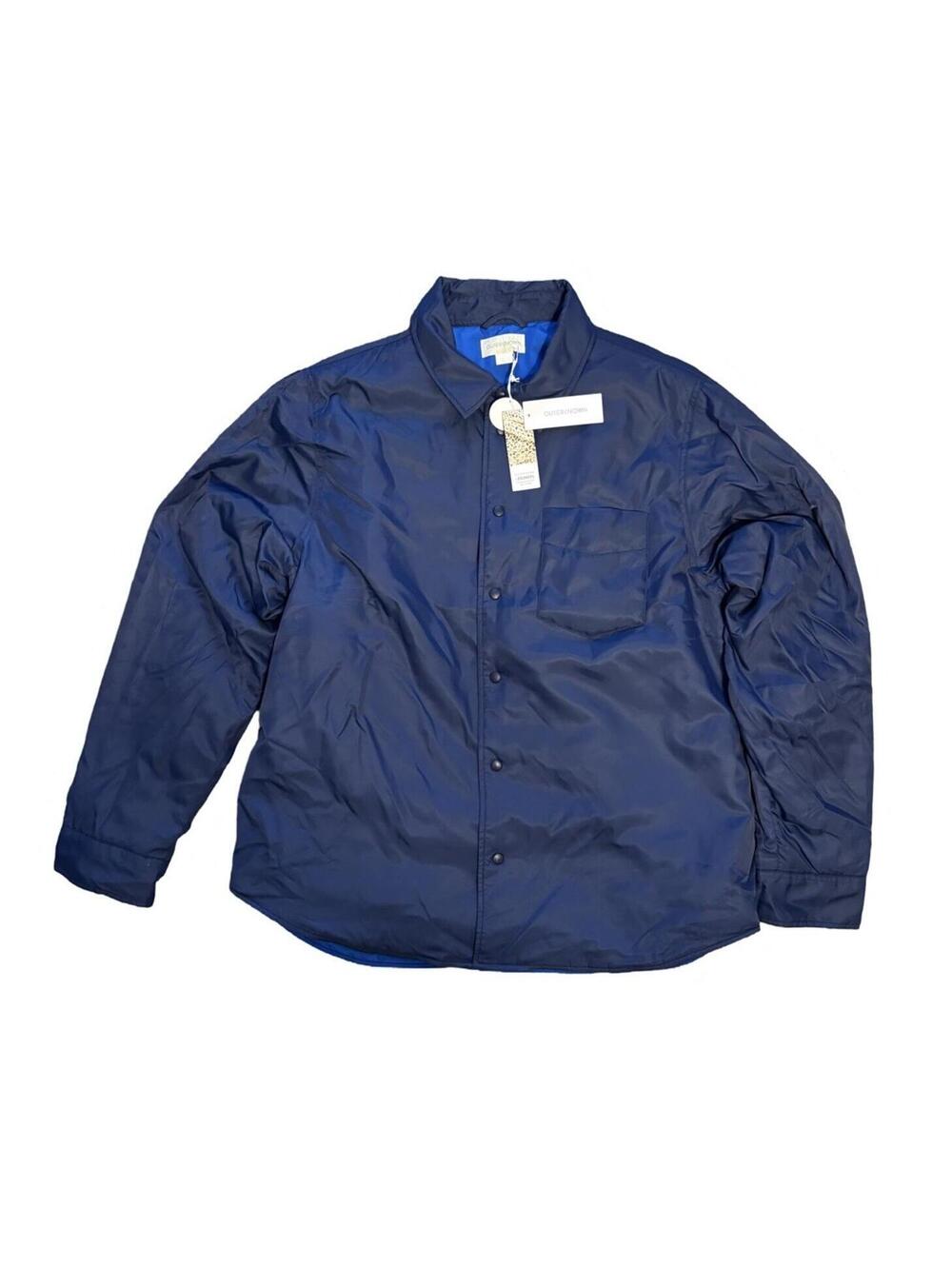 Outerknown Men’s Evolution ECONYL Shirt Jacket Marine Blue Size Large NWT $298
